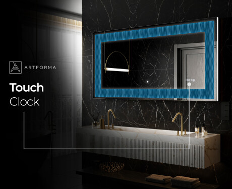 Backlit Decorative Mirror - Whirling Lines #10