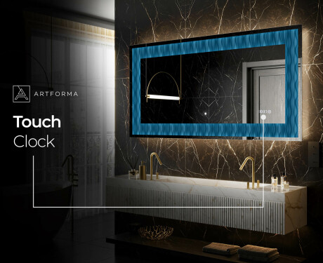 Backlit Decorative Mirror - Whirling Lines #8