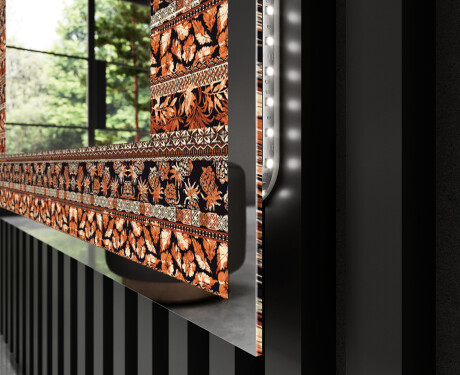 Backlit Decorative Mirror - Abstract Leaves #3