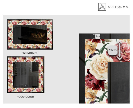Backlit Decorative Mirror - Flowers Full Of Colors #2