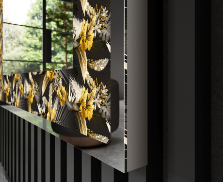 Backlit Decorative Mirror - Floral Symmetries #3