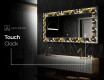 Backlit Decorative Mirror - Floral Symmetries #8