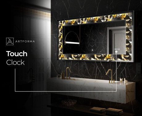 Backlit Decorative Mirror - Floral Symmetries #8