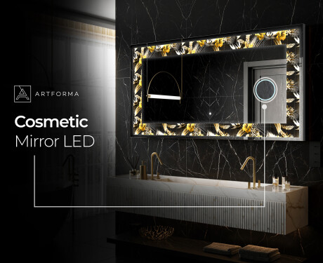 Backlit Decorative Mirror - Floral Symmetries #11