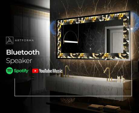 Backlit Decorative Mirror - Floral Symmetries #7