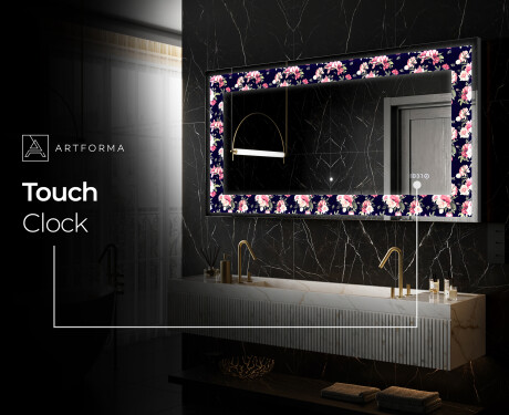 Backlit Decorative Mirror - Floral Layouts #8