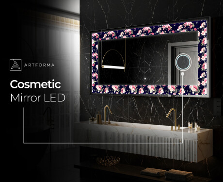 Backlit Decorative Mirror - Floral Layouts #11