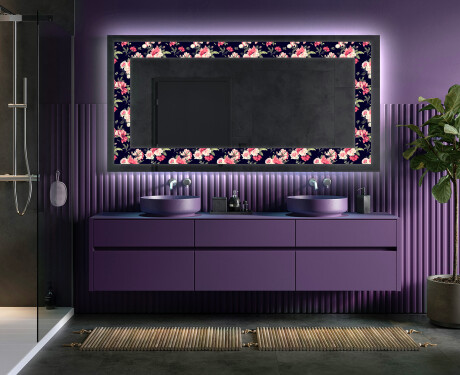 Backlit Decorative Mirror - Floral Layouts #5