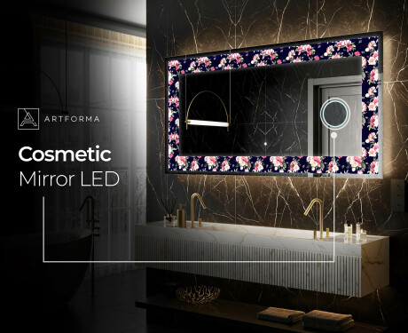 Backlit Decorative Mirror - Floral Layouts #9