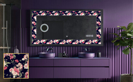 Backlit Decorative Mirror - Floral Layouts