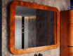 Rounded mirror with a stone frame L293 #4