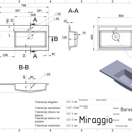 BARCELONA 800 R Sink #5