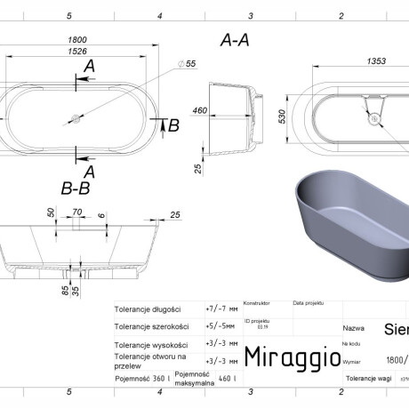 SIENA MIRASOFT Bathtub #1