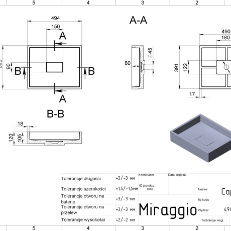 CAPRI MIRASOFT Sink #1