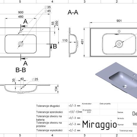DELLA 900 MIRASOFT Sink #1