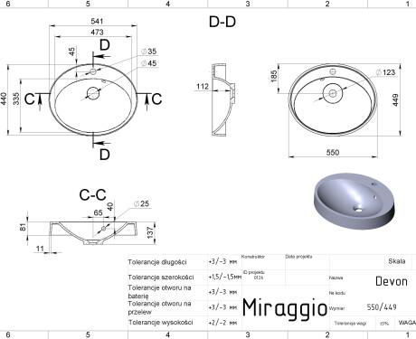 DEVON MIRASOFT Sink