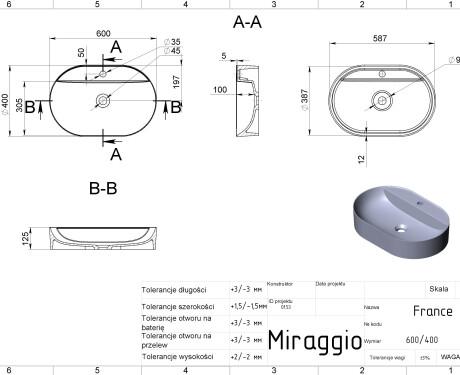 FRANCE MIRASOFT Sink