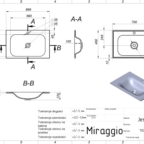 JESSEL 700 MIRASOFT Sink #1