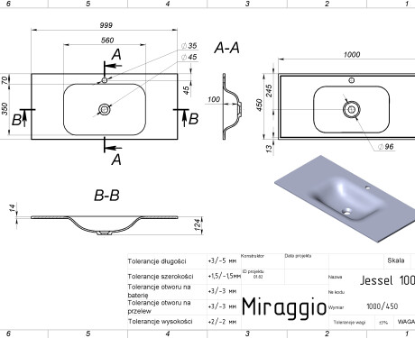 JESSEL 1000 MIRASOFT Sink