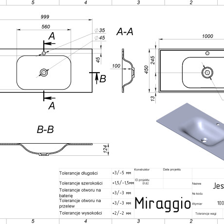 JESSEL 1000 MIRASOFT Sink #1