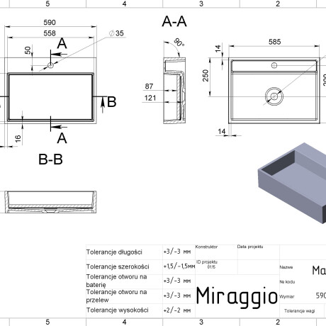 MARES 600 MIRASOFT Sink #1