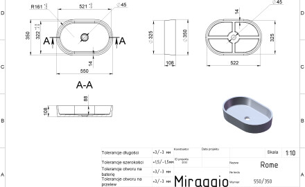 ROME MIRASOFT Sink