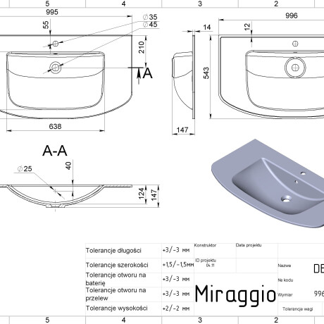 DEA 1000 MIRASOFT Sink #1
