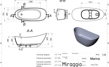 MARINA MIRASOFT Bathtub