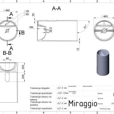 COSMO MIRASOFT Sink #5