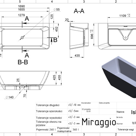 ISLAND MIRASOFT Bathtub #1