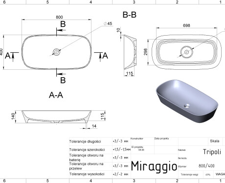 TRIPOLI MIRASOFT Sink
