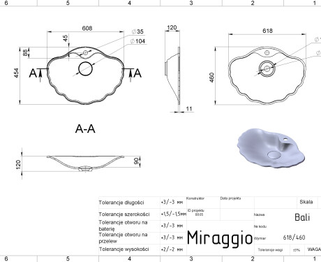 BALI MIRASOFT Sink