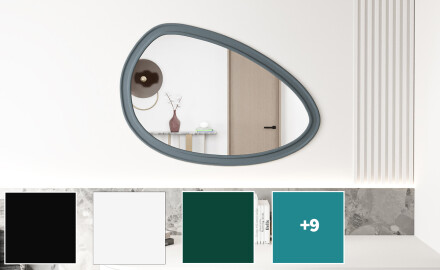 Asymmetrical mirror with decorative MDF frame L304
