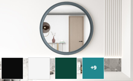 Round mirror with MDF finish L300