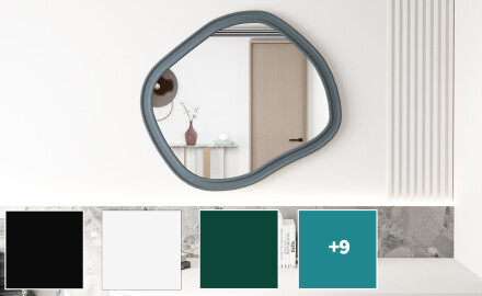 Custom-sized bathroom mirror with MDF frame L303