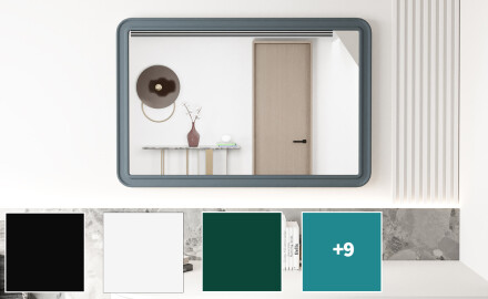 Rounded mirror with MDF frame L299