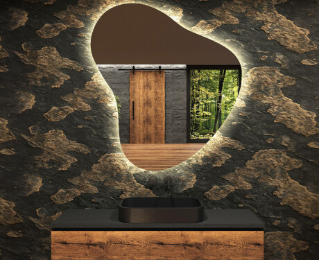 Irregular Mirror LED Lighted decorative design V221