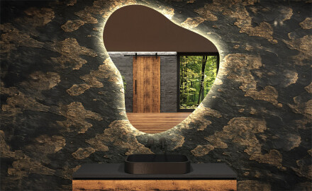 Irregular Mirror LED Lighted decorative design V221