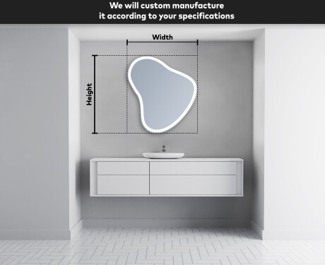 Irregular Mirror LED Lighted decorative design V222 #4