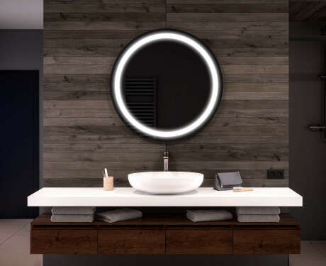 Illuminated Round LED Lighted Bathroom Mirror L33 #1