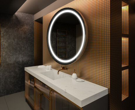 Illuminated Round LED Lighted Bathroom Mirror L33 #2