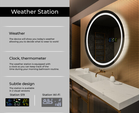 Illuminated Round LED Lighted Bathroom Mirror L33 #2