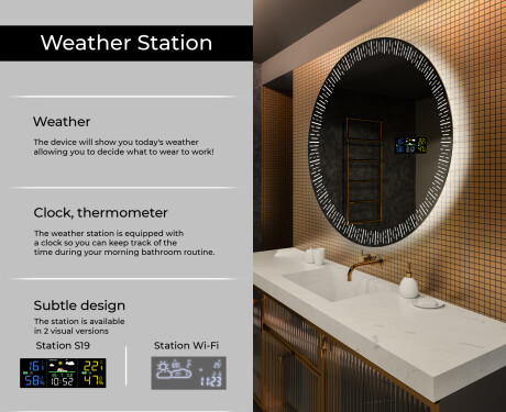 Illuminated Round LED Lighted Bathroom Mirror L35 #2