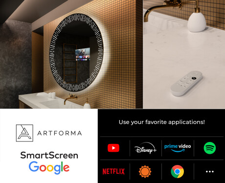 Illuminated Round LED Lighted Bathroom Mirror L35 #7