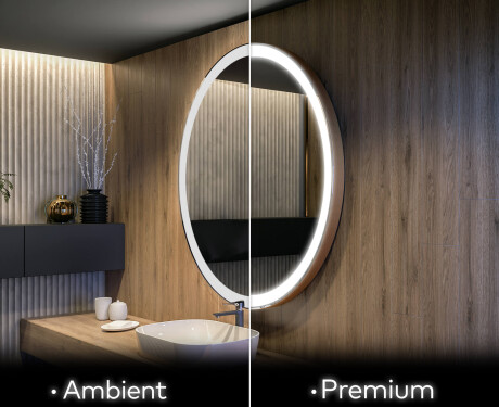Illuminated Round LED Lighted Bathroom Mirror L76 #4