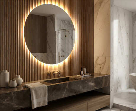 Round Backlit LED Bathroom Mirror L82