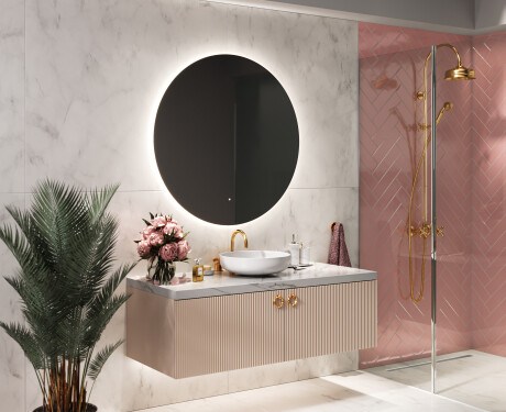 Round Backlit LED Bathroom Mirror L82 #8