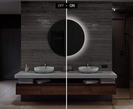 Round Backlit LED Bathroom Mirror L82 #4