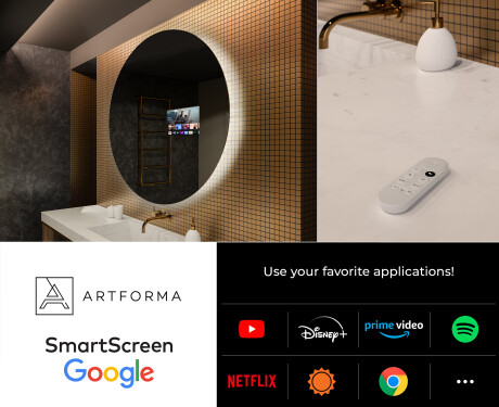 Round Backlit LED Bathroom Mirror L82 #6