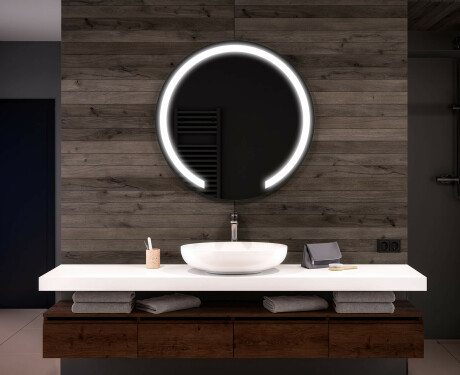 Illuminated Round LED Lighted Bathroom Mirror L96